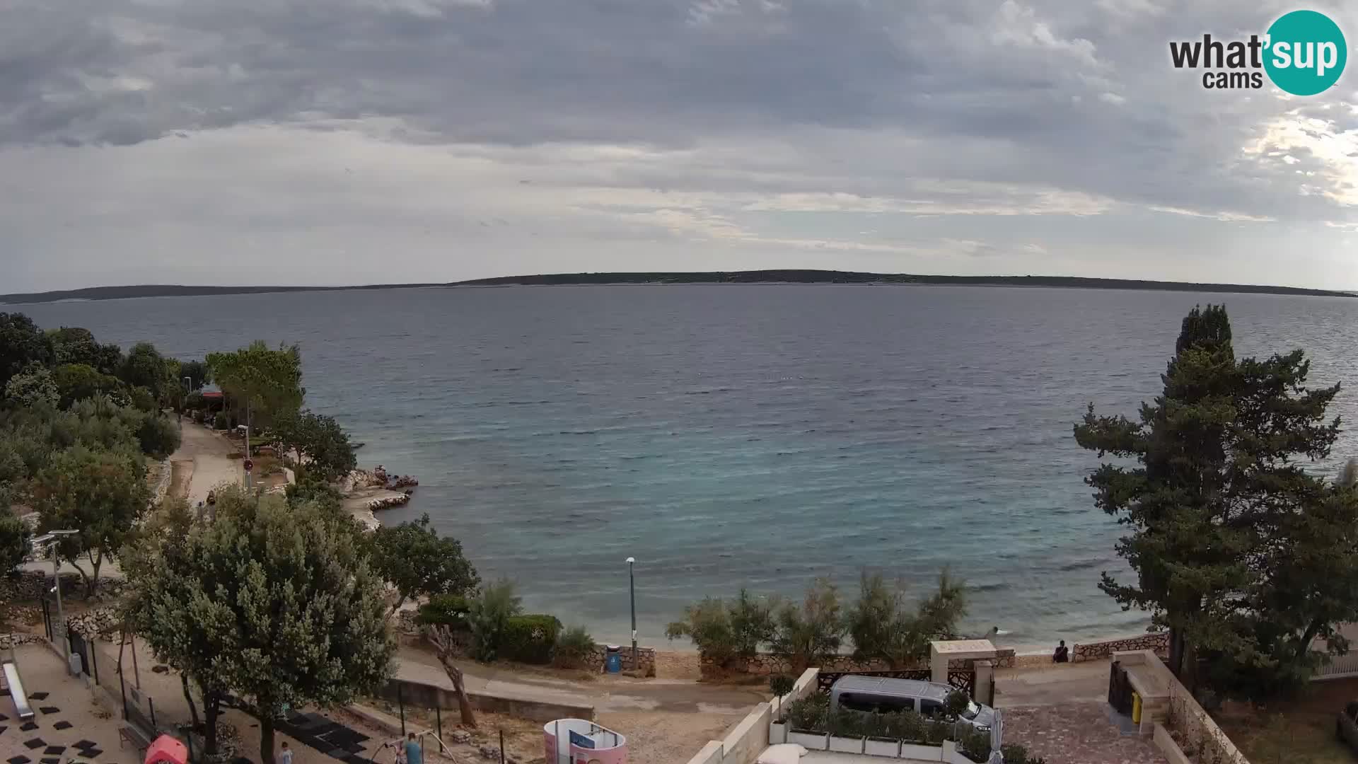 Webcam Plage Male Mandre – Vue en direct depuis l’île de Pag