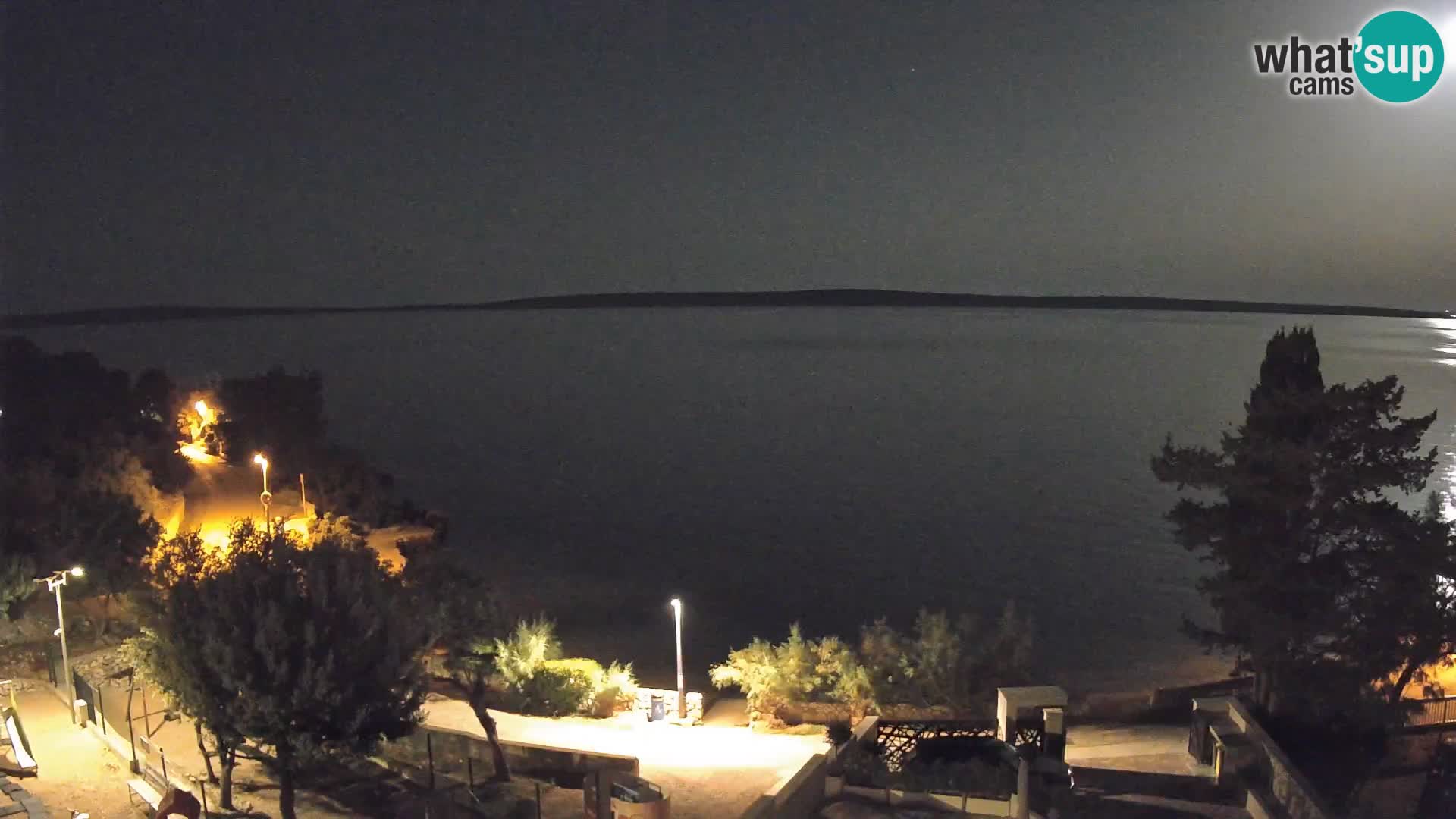 Webcam Strand Male Mandre – Liveblick von der Insel Pag