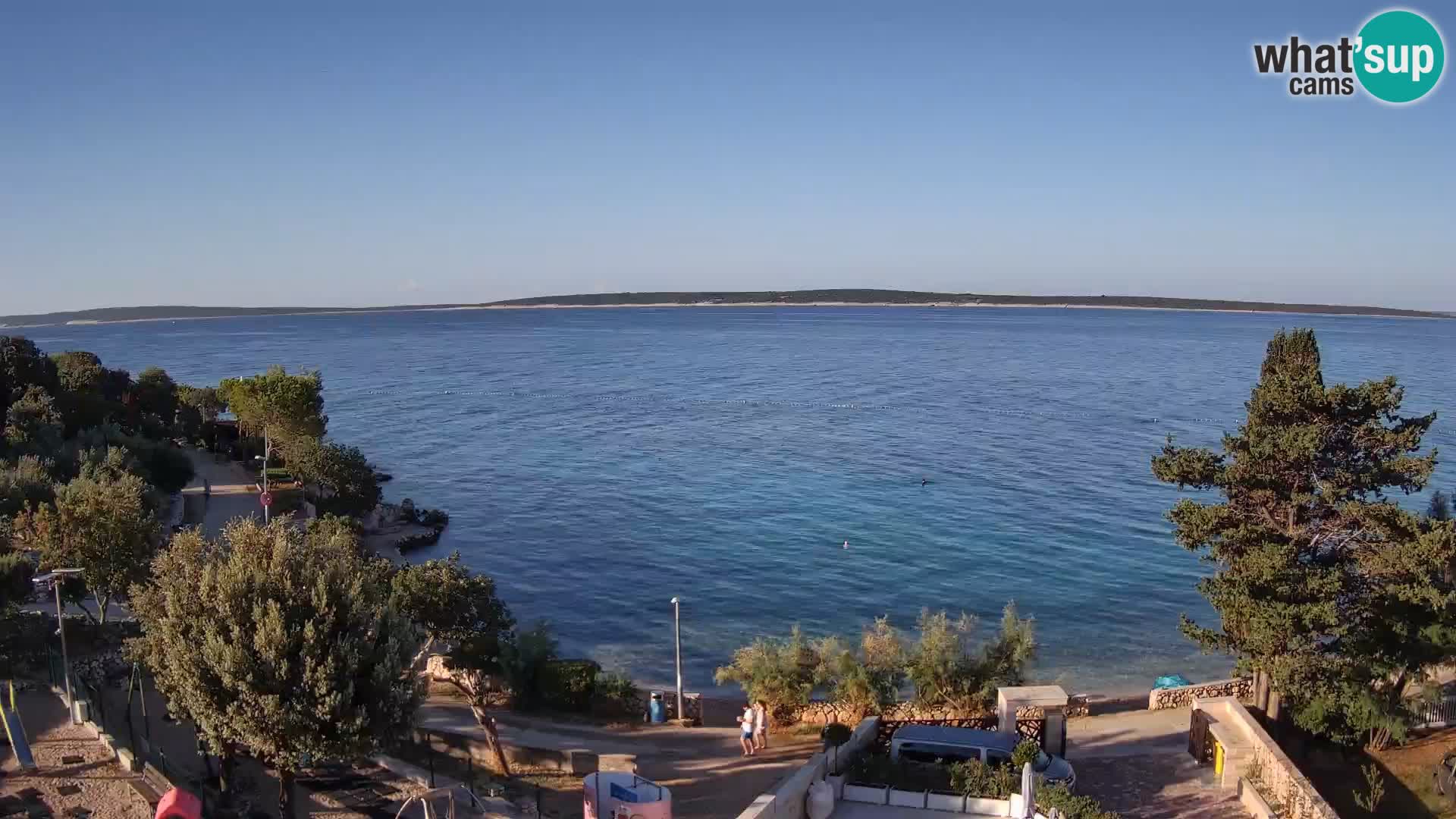Webcam Strand Male Mandre – Liveblick von der Insel Pag