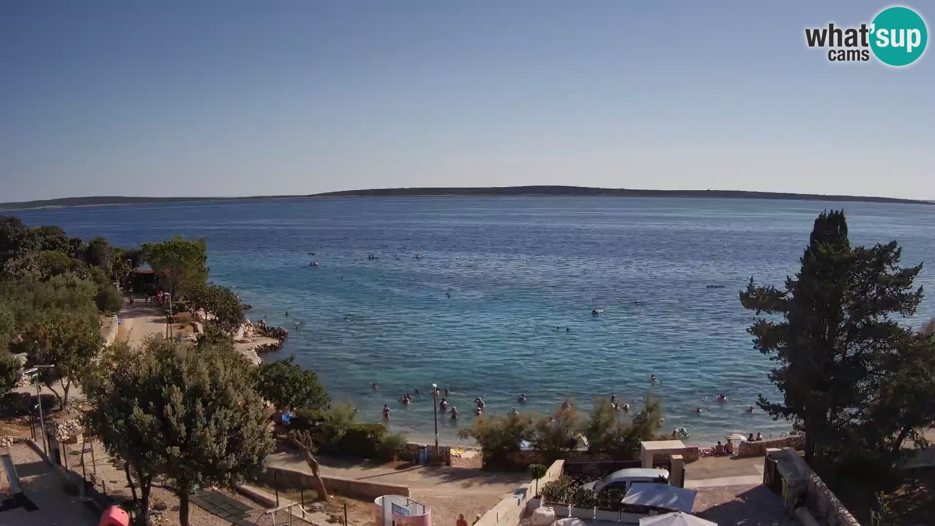 Webcam Plaža Male Mandre – Diretta dalla spiaggia sull’isola di Pag