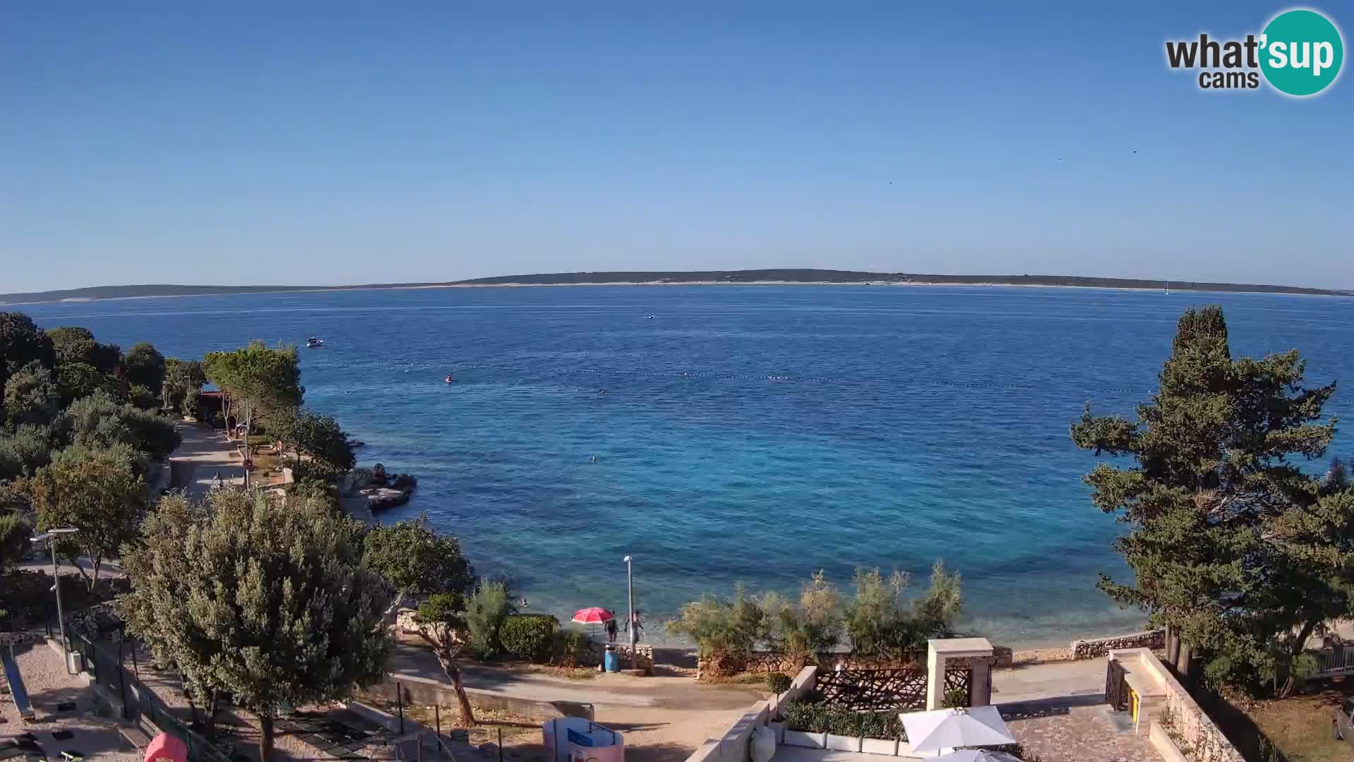 Webcam Plaža Male Mandre – Live View from Pag Island