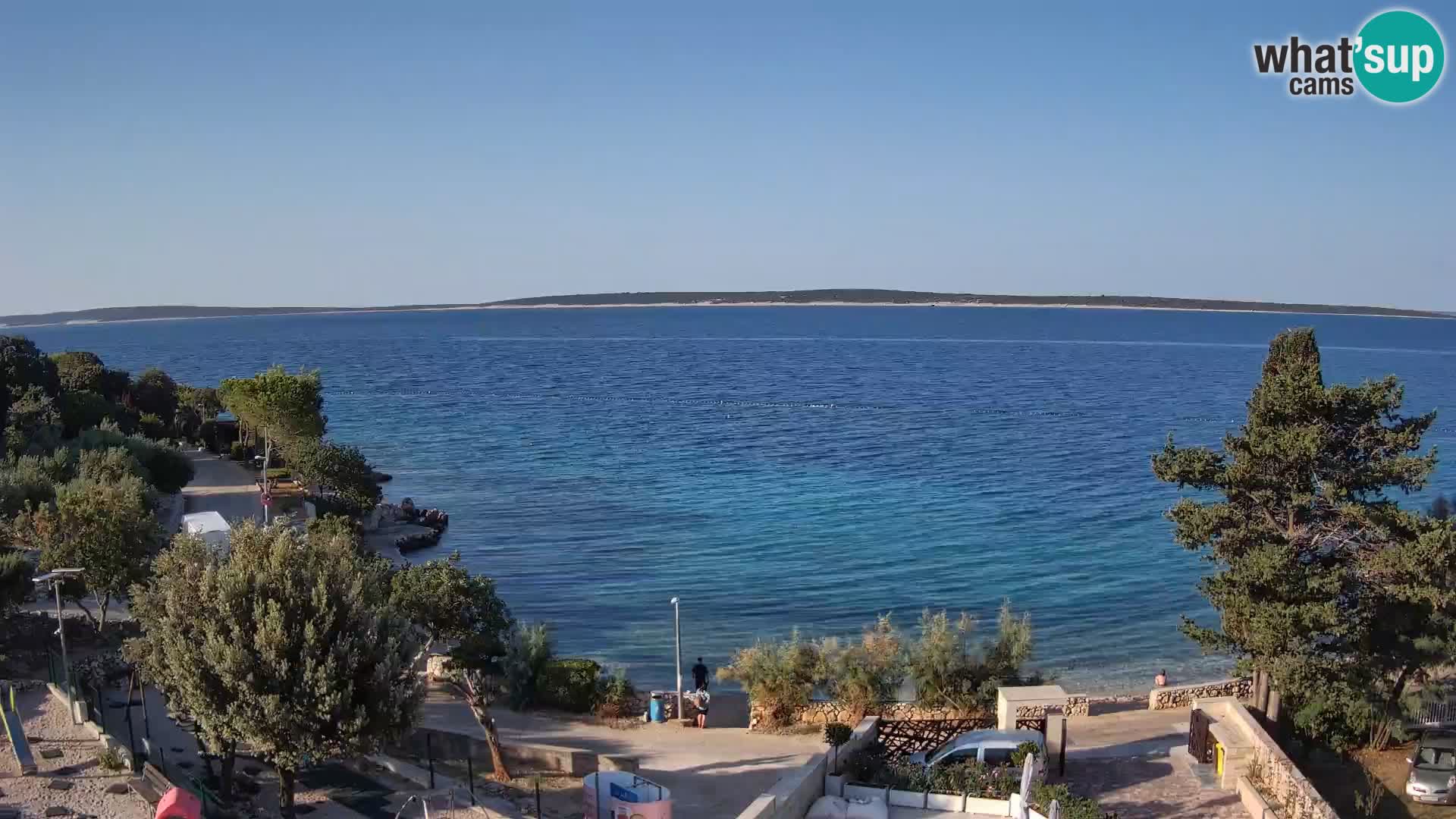 Webcam Strand Male Mandre – Liveblick von der Insel Pag