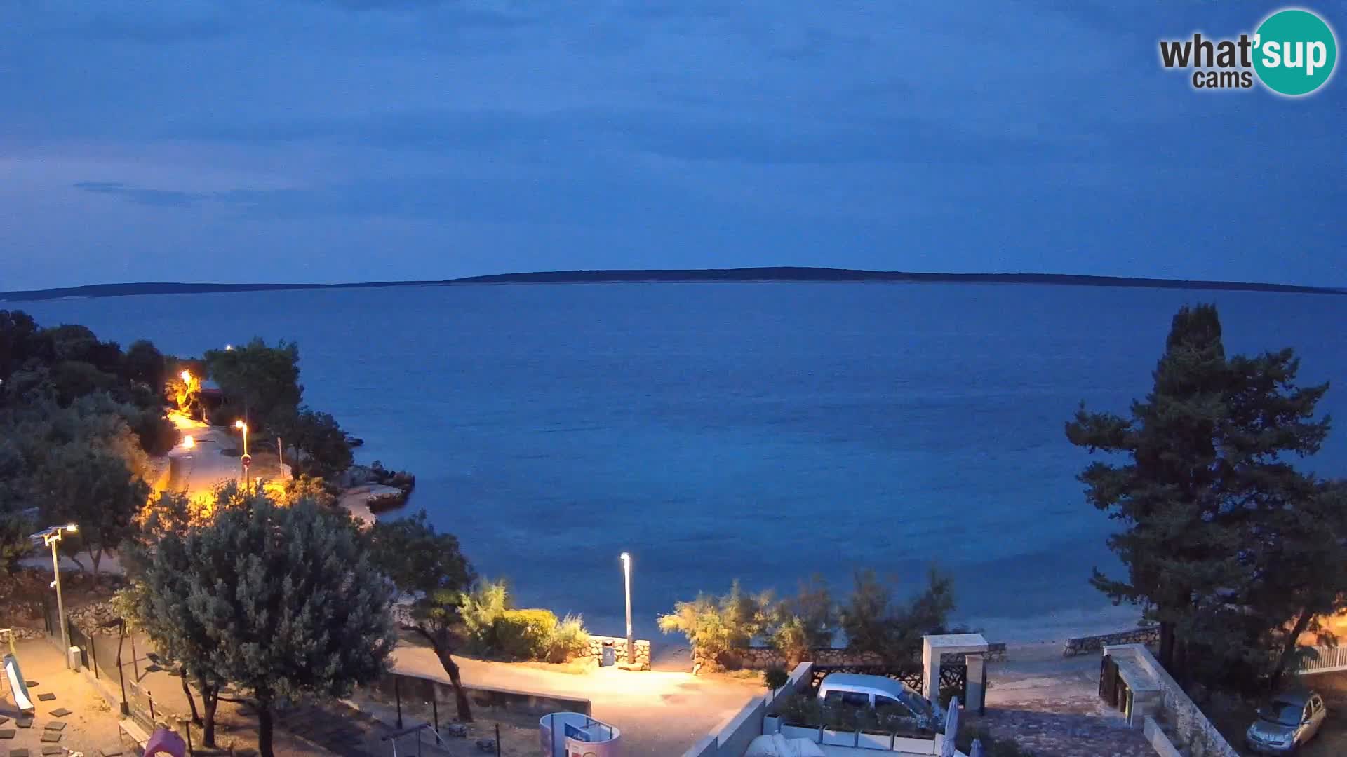 Webcam Plaža Male Mandre – Diretta dalla spiaggia sull’isola di Pag