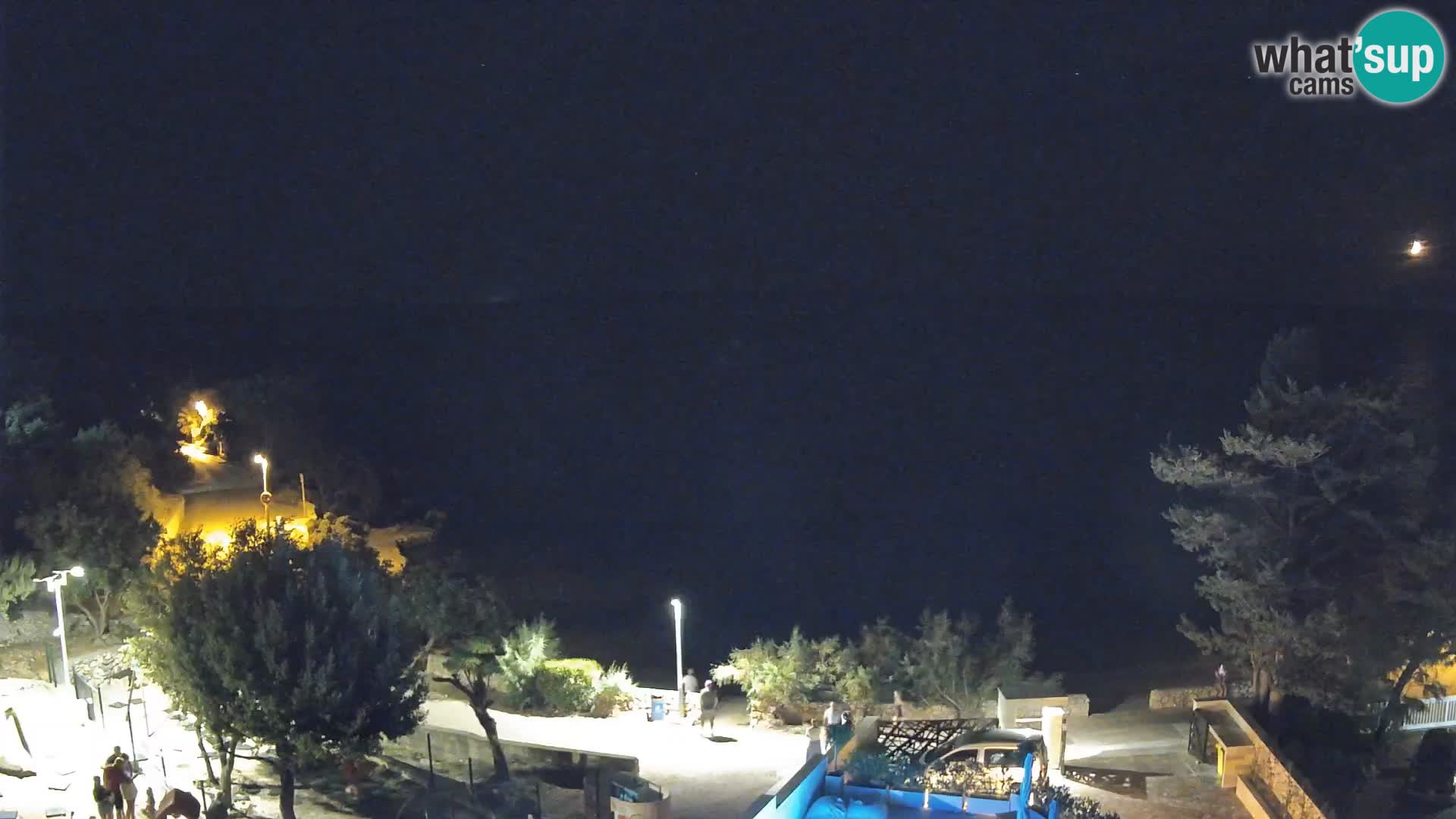 Spletna kamera Plaža Male Mandre – Pogled v živo z otoka Pag