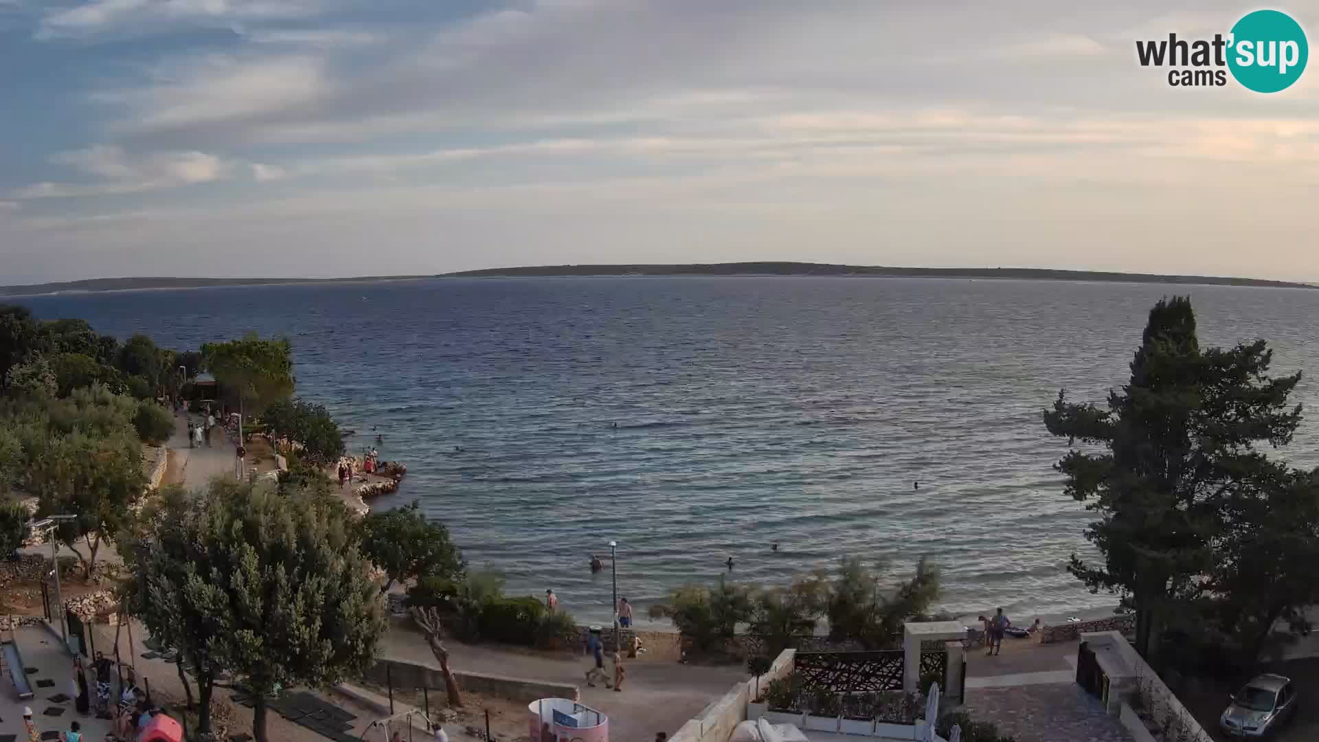Webcam Plage Male Mandre – Vue en direct depuis l’île de Pag