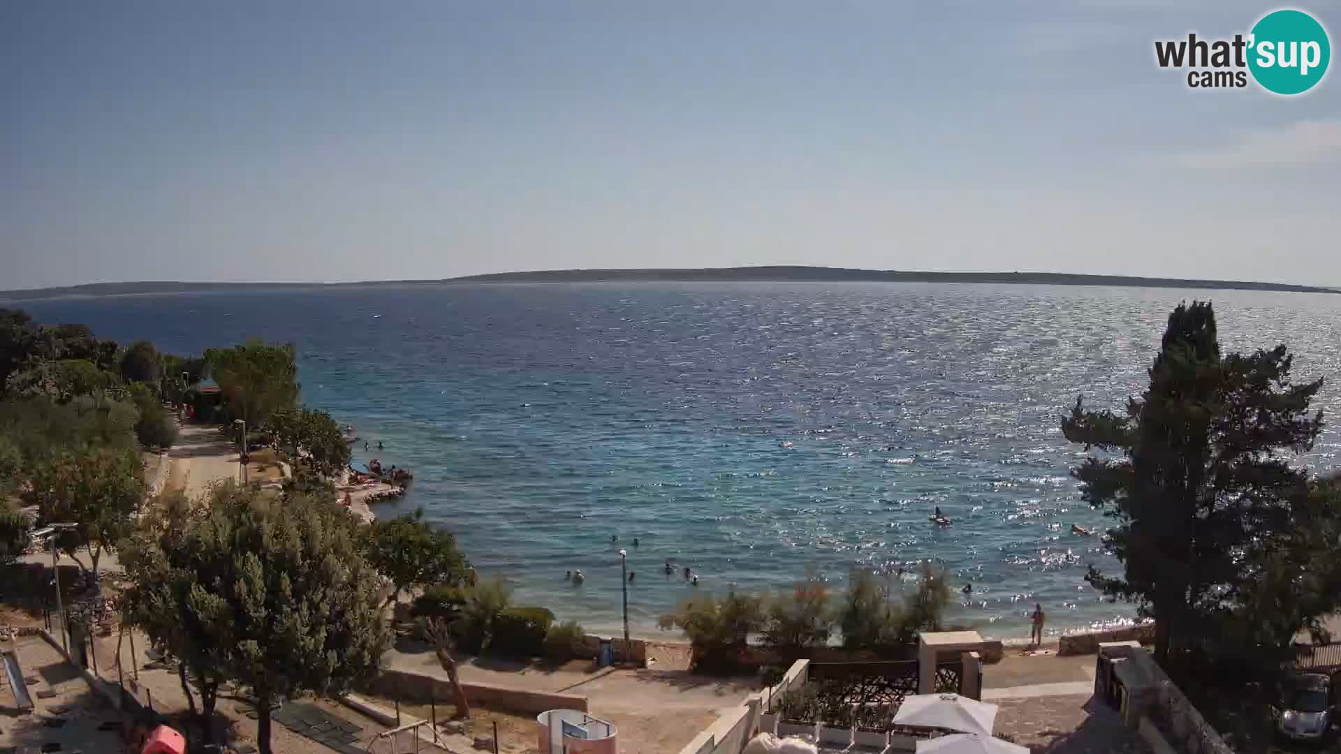 Webcam Plaža Male Mandre – Live View from Pag Island