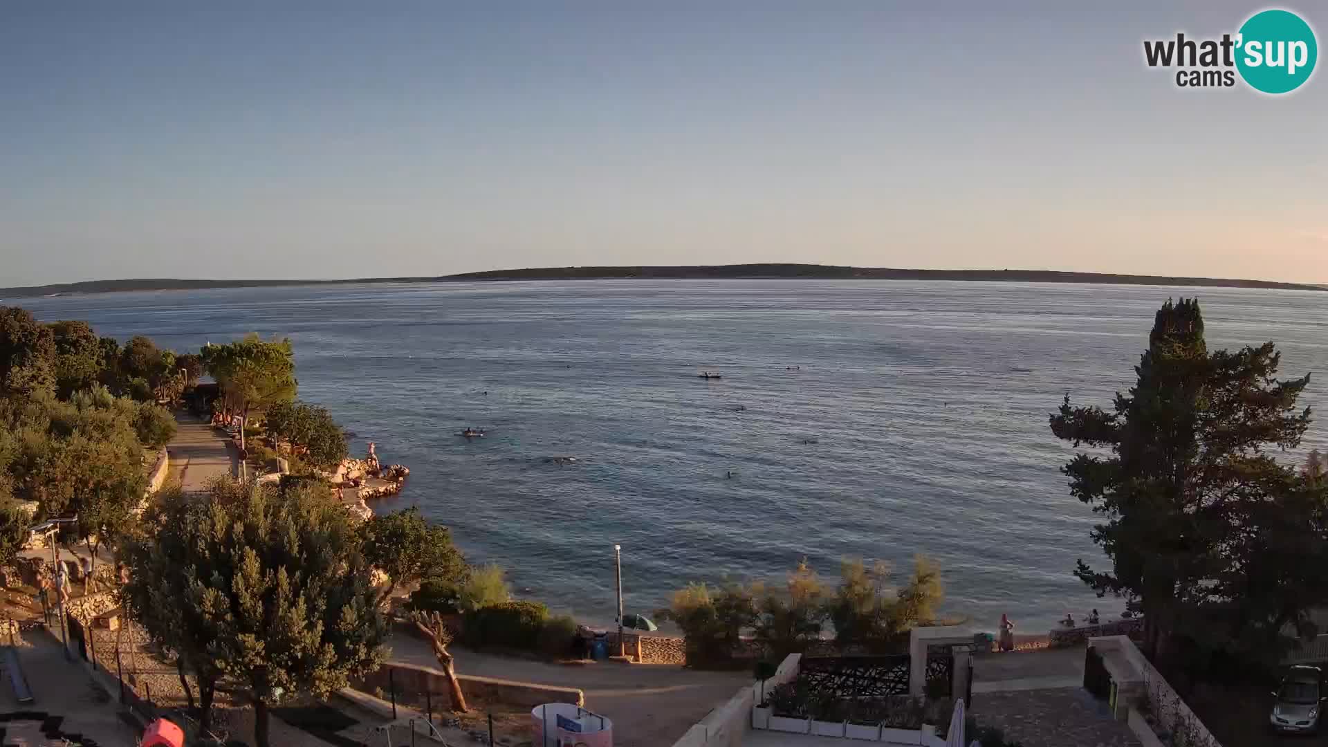 Webcam Plage Male Mandre – Vue en direct depuis l’île de Pag
