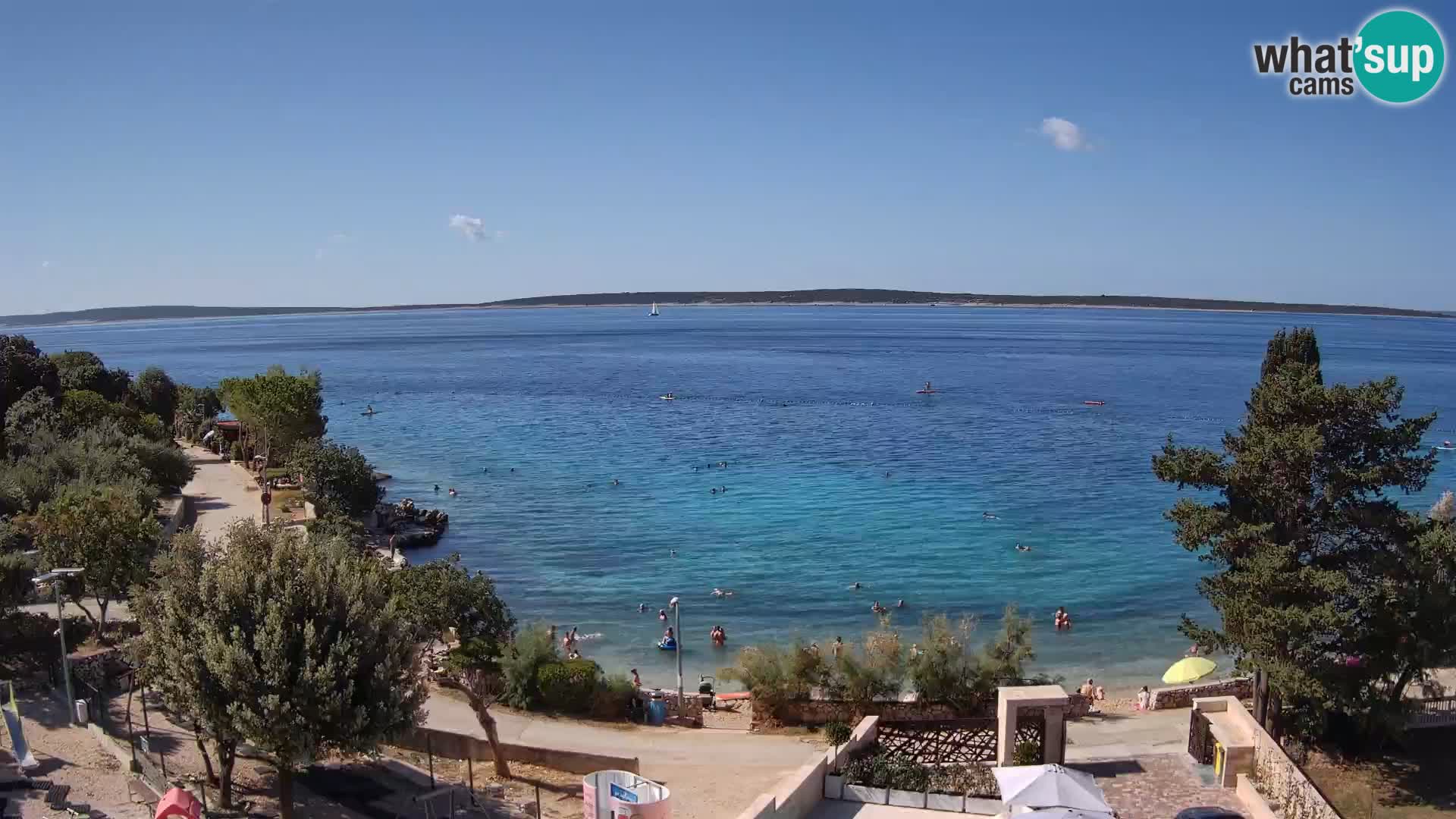 Webcam Plaža Male Mandre – Live View from Pag Island
