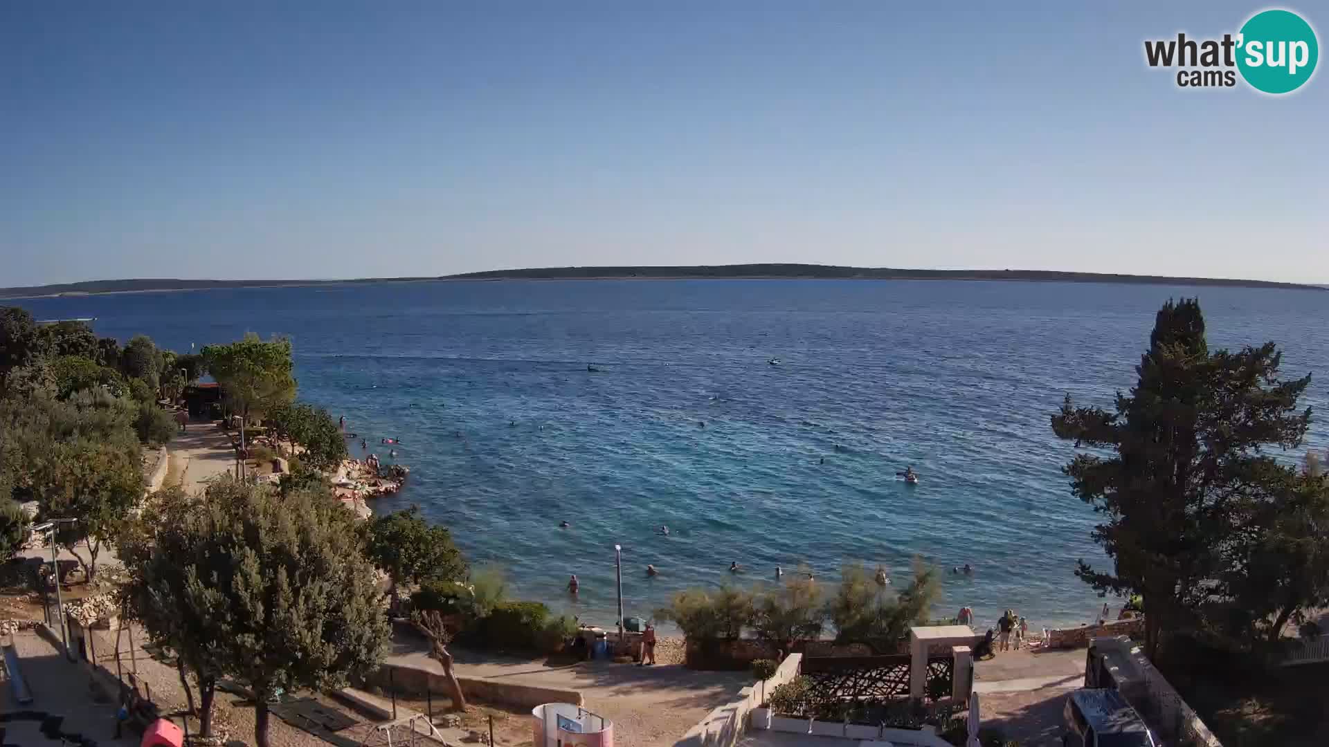 Webcam Strand Male Mandre – Liveblick von der Insel Pag