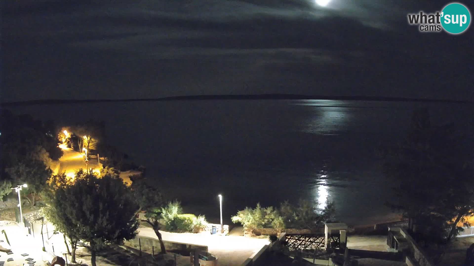 Webcam Plage Male Mandre – Vue en direct depuis l’île de Pag