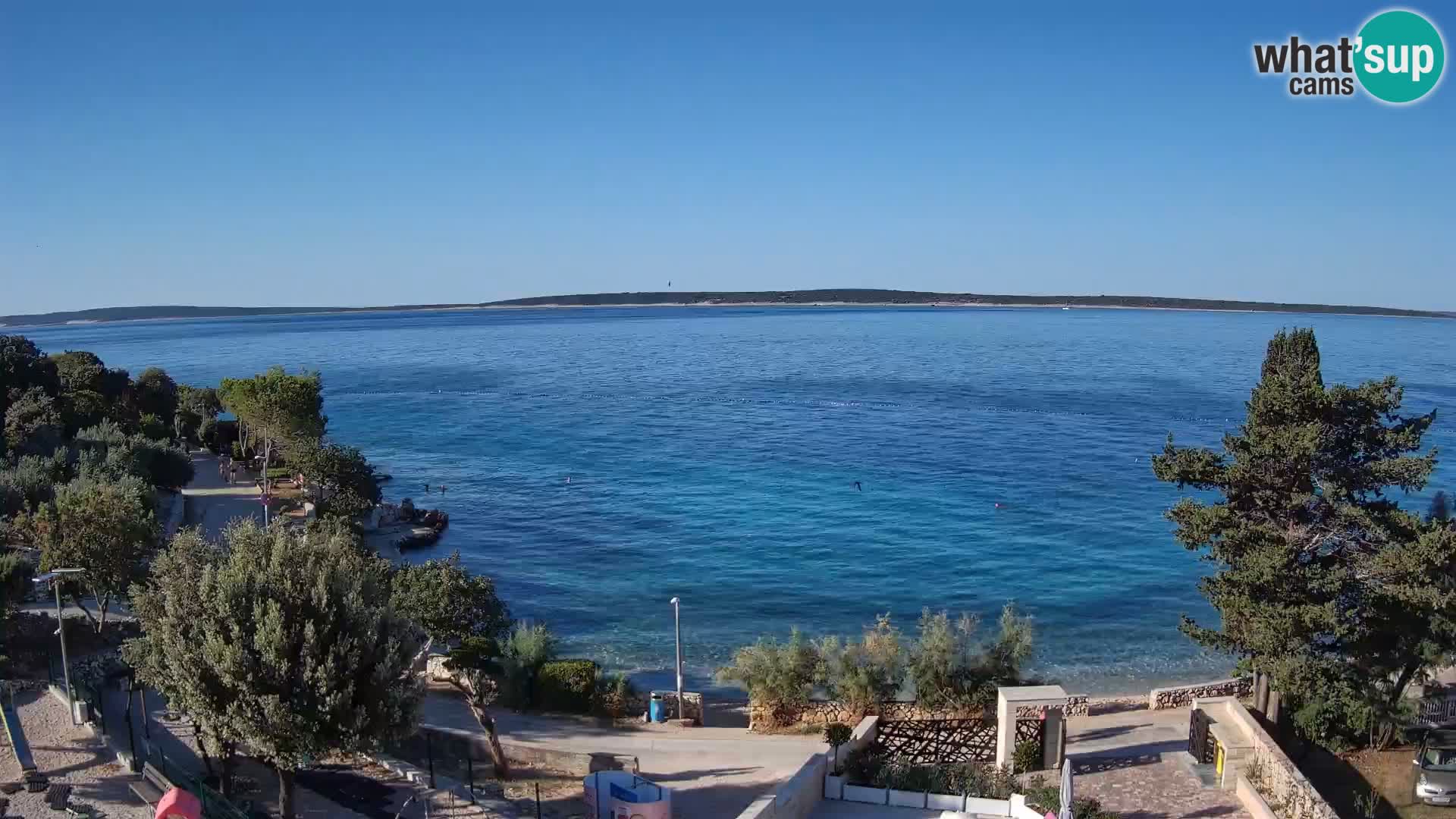 Webcam Plaža Male Mandre – Diretta dalla spiaggia sull’isola di Pag