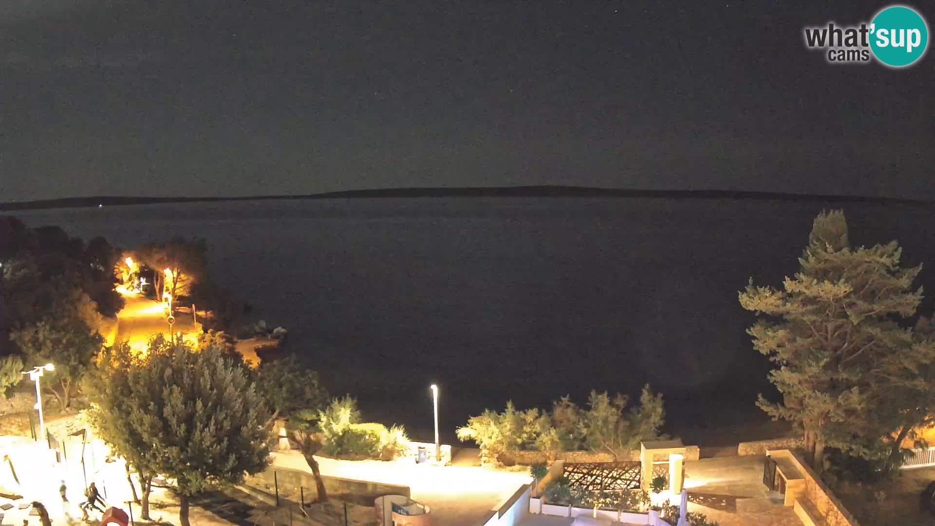Webcam Plage Male Mandre – Vue en direct depuis l’île de Pag