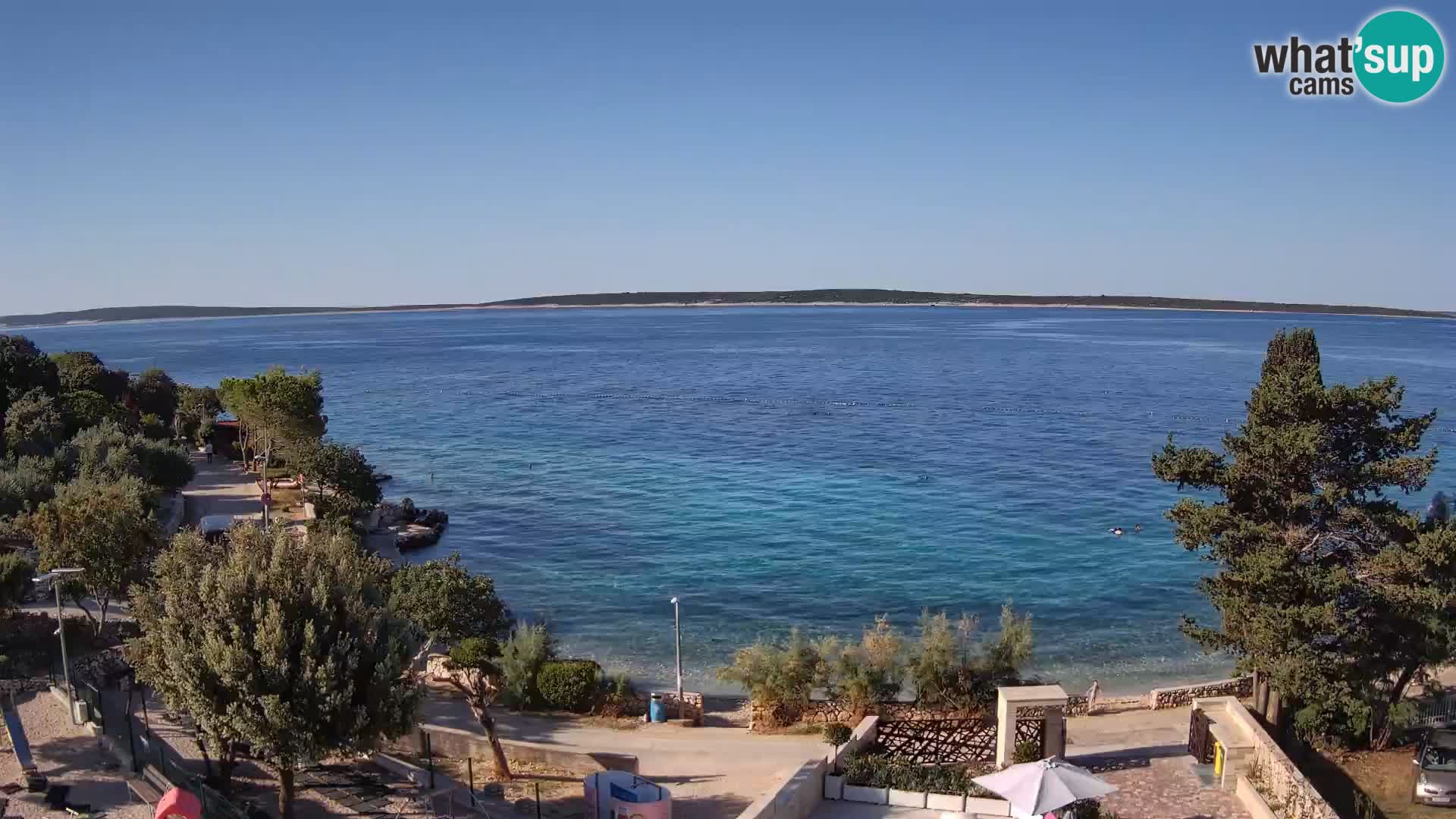 Webcam Plaža Male Mandre – Diretta dalla spiaggia sull’isola di Pag