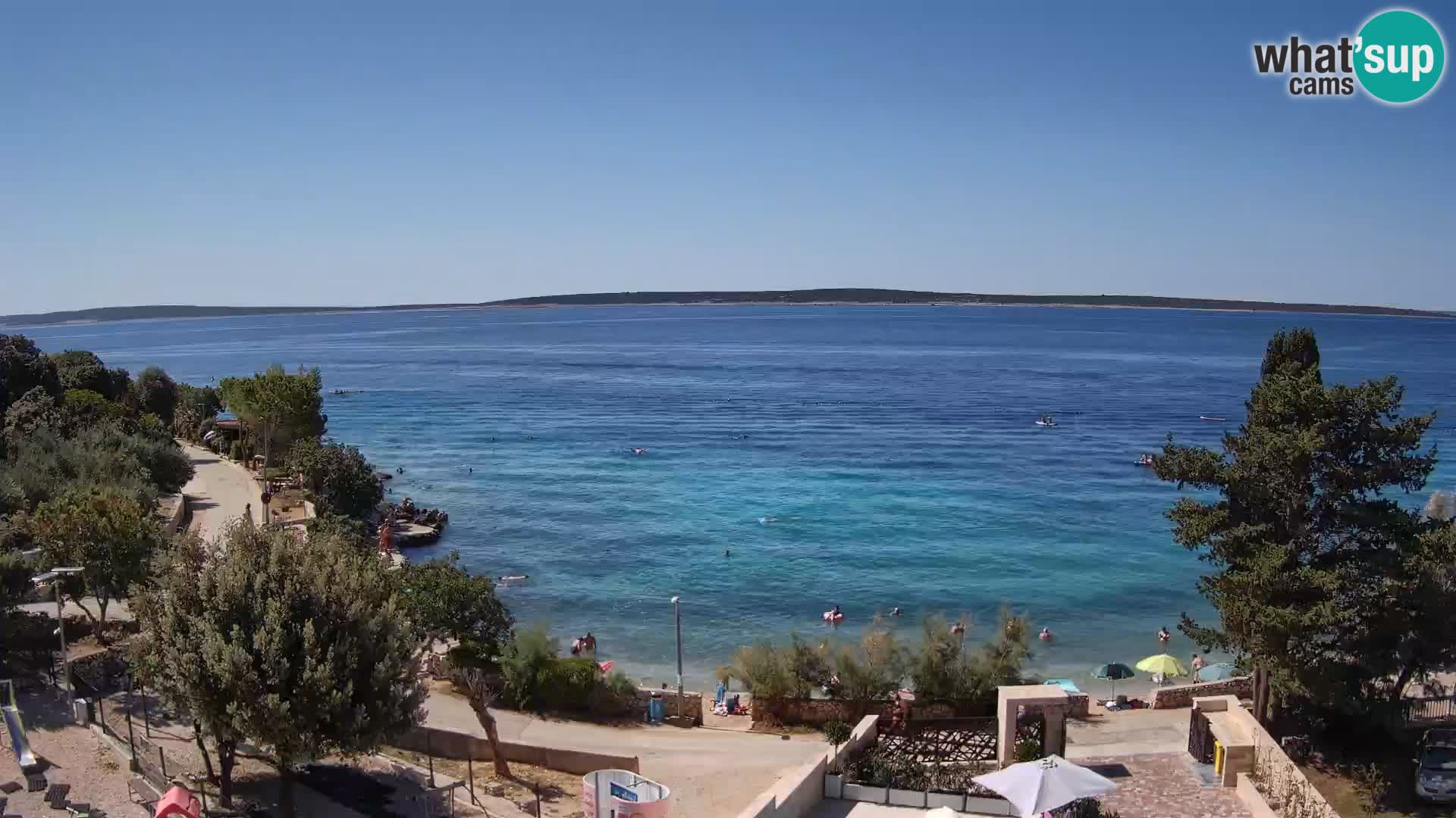 Webcam Plaža Male Mandre – Live View from Pag Island
