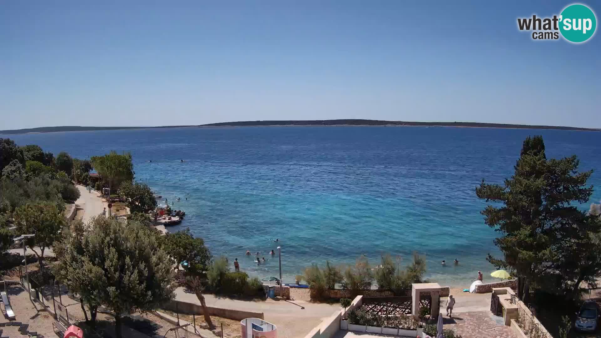 Webcam Plaža Male Mandre – Live View from Pag Island