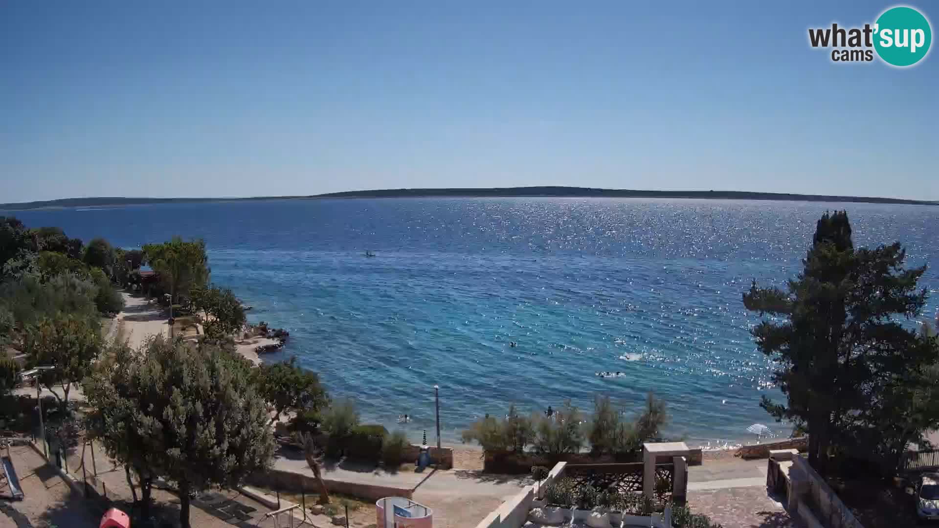 Webcam Plaža Male Mandre – Live View from Pag Island