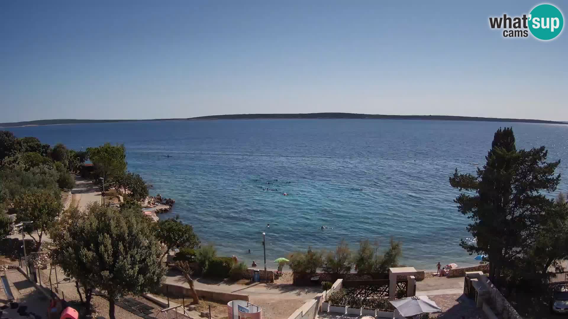 Webcam Plaža Male Mandre – Diretta dalla spiaggia sull’isola di Pag