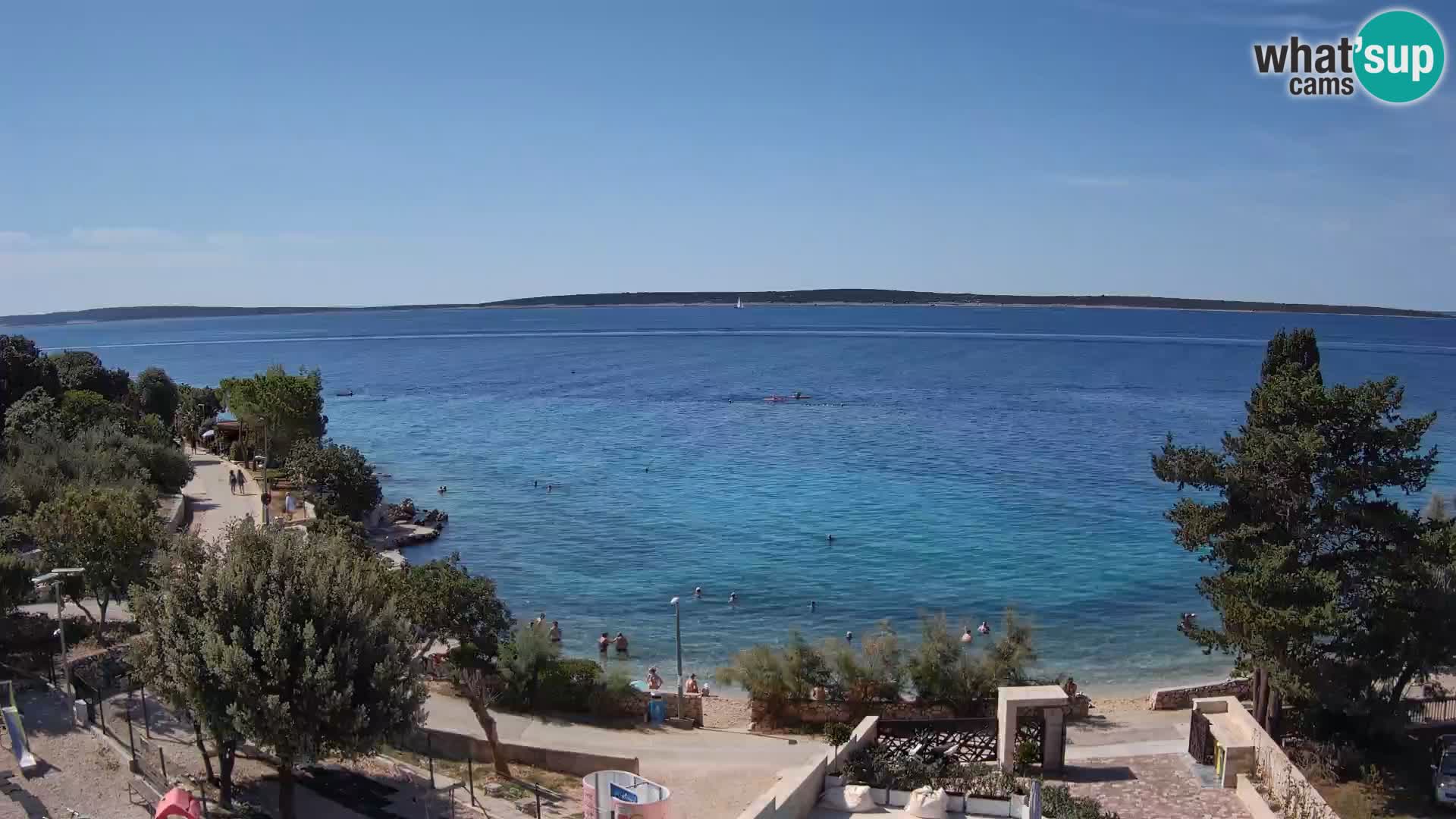 Webcam Plaža Male Mandre – Diretta dalla spiaggia sull’isola di Pag