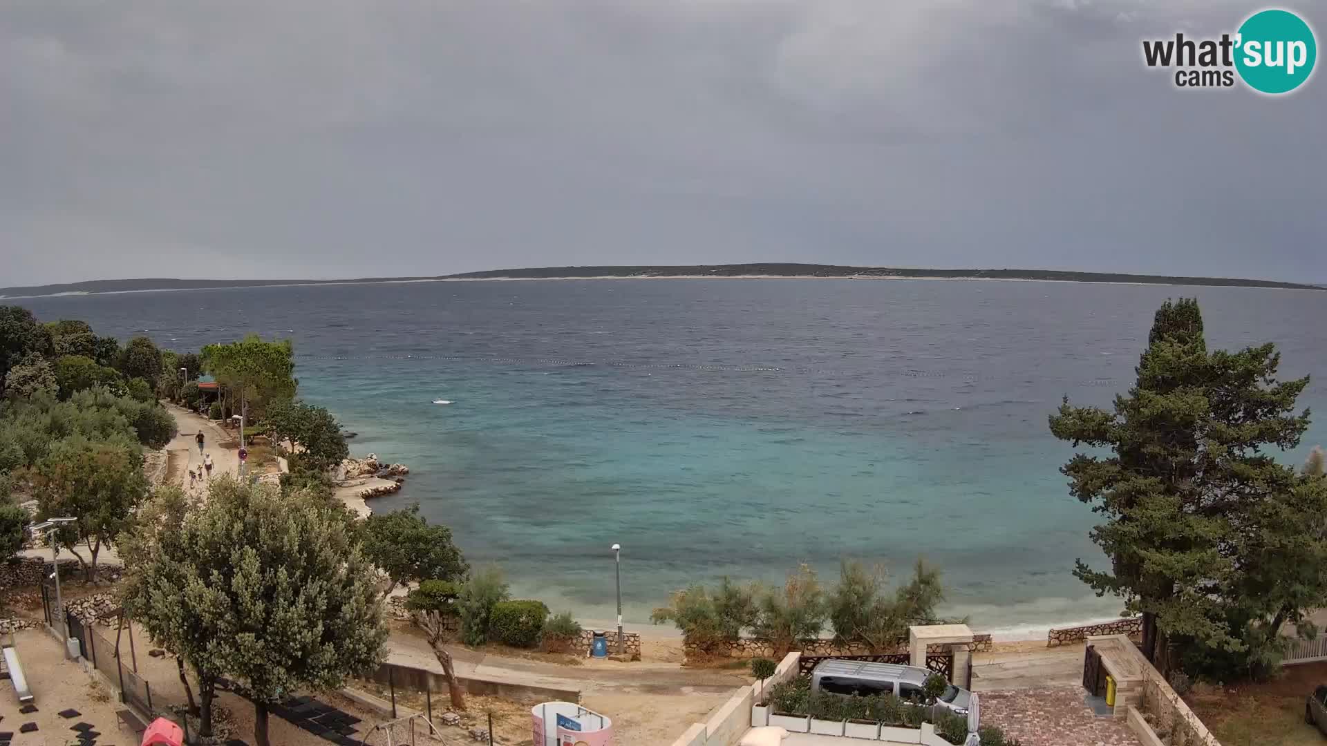Webcam Plage Male Mandre – Vue en direct depuis l’île de Pag