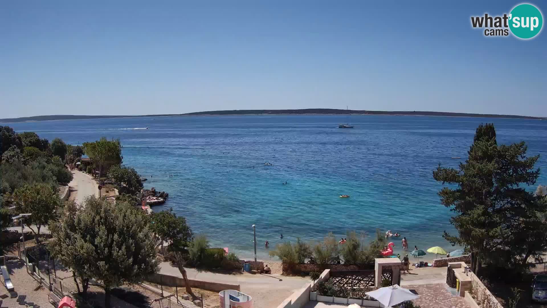 Webcam Plaža Male Mandre – Live View from Pag Island