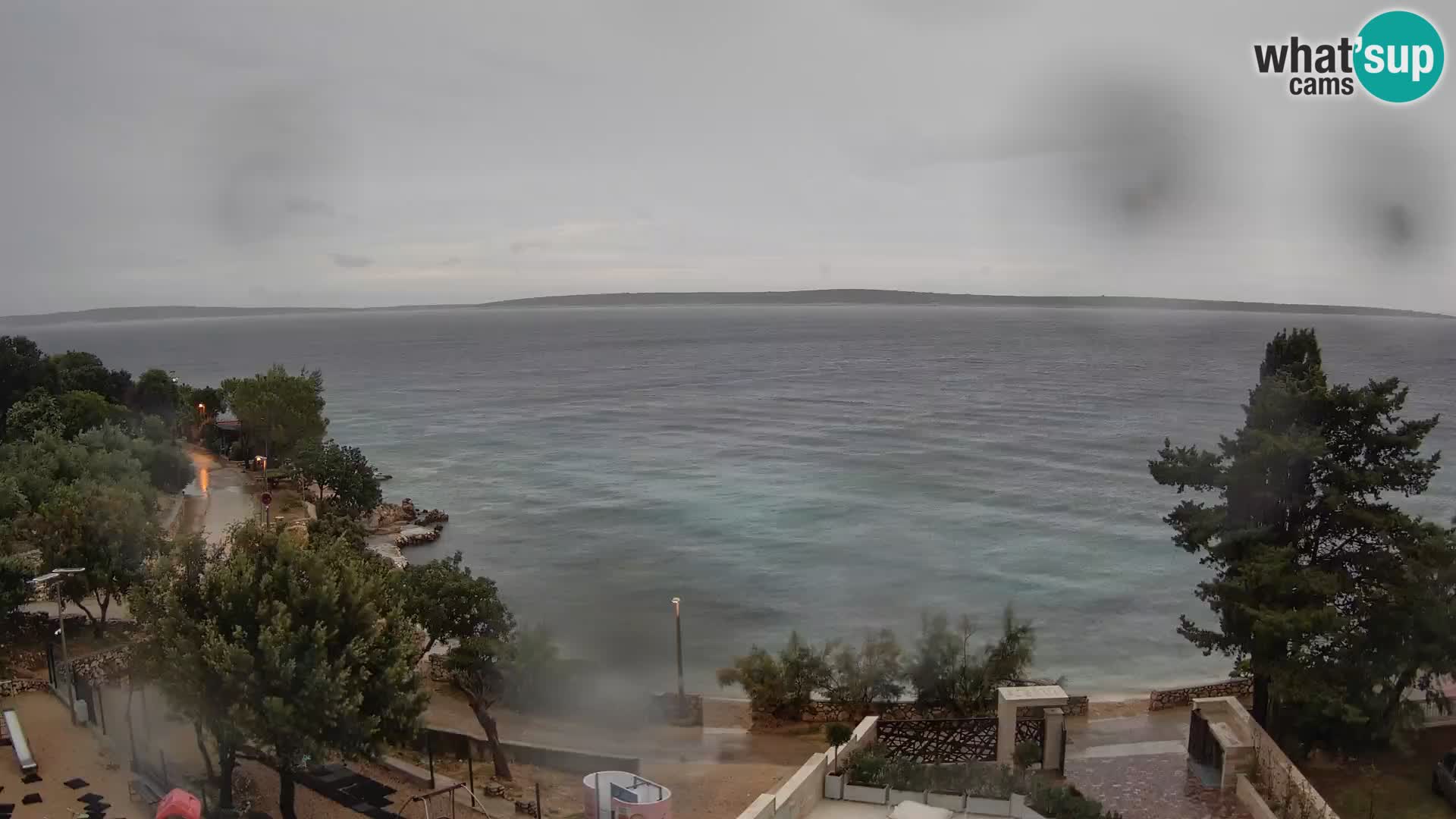 Webcam Plage Male Mandre – Vue en direct depuis l’île de Pag