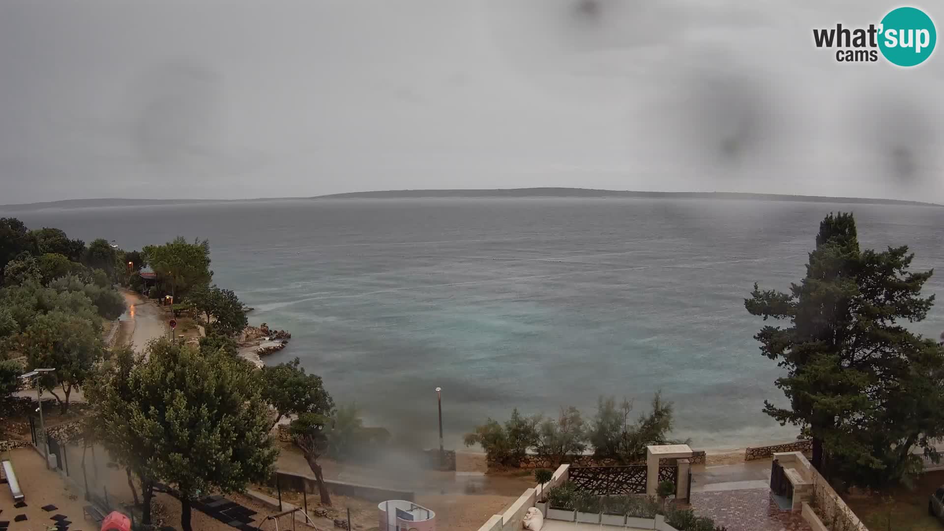 Webcam Plage Male Mandre – Vue en direct depuis l’île de Pag