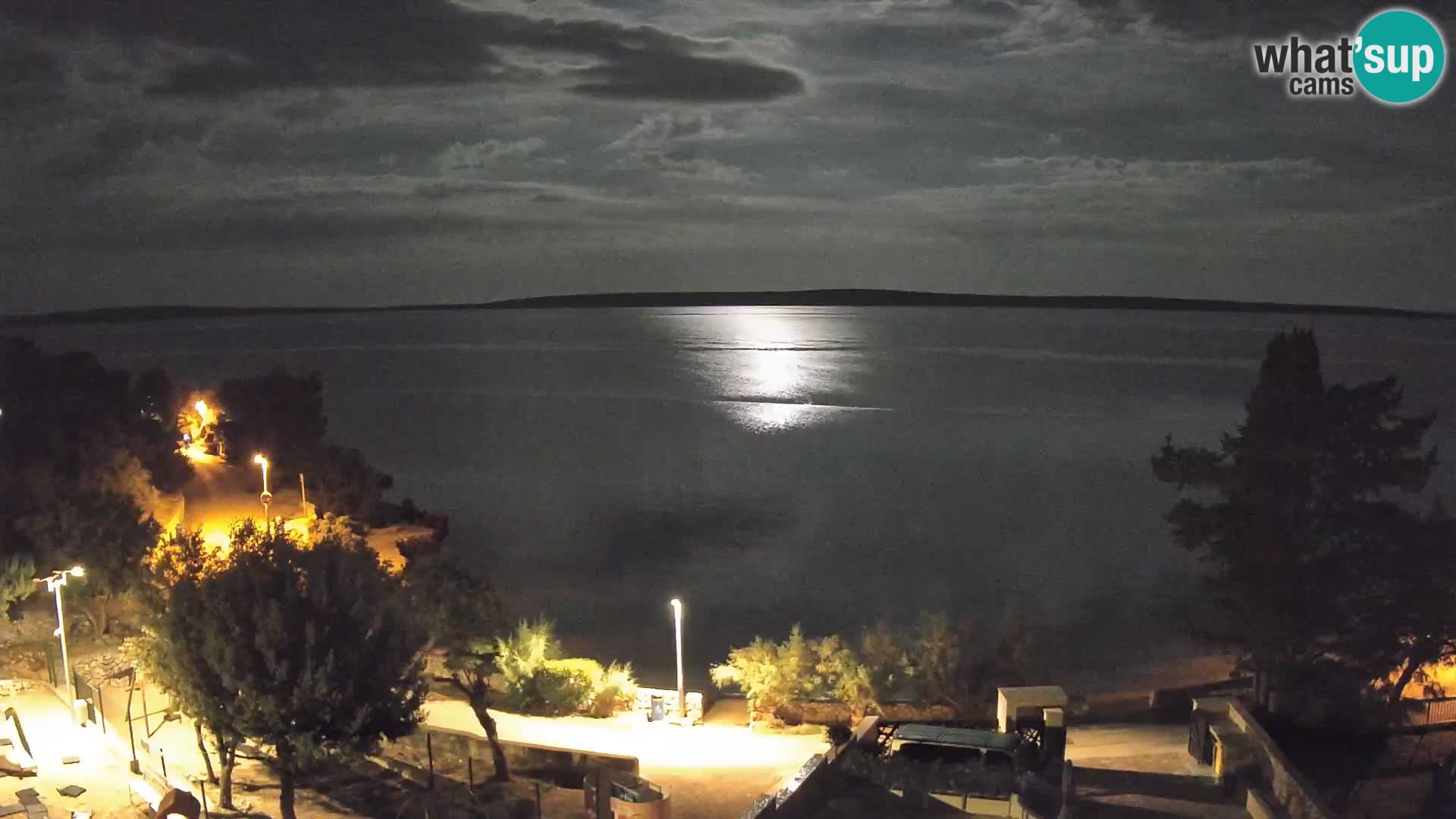 Webcam Strand Male Mandre – Liveblick von der Insel Pag