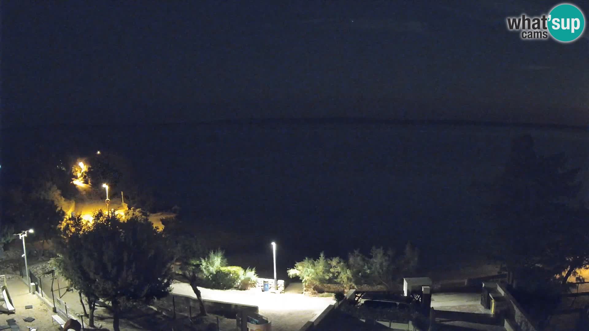 Webcam Plage Male Mandre – Vue en direct depuis l’île de Pag