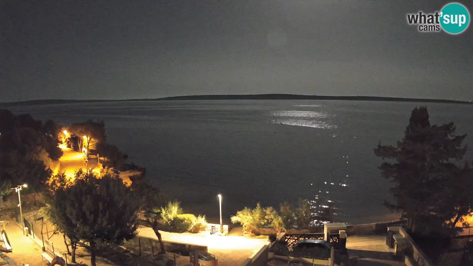 Webcam Plaža Male Mandre – Diretta dalla spiaggia sull’isola di Pag