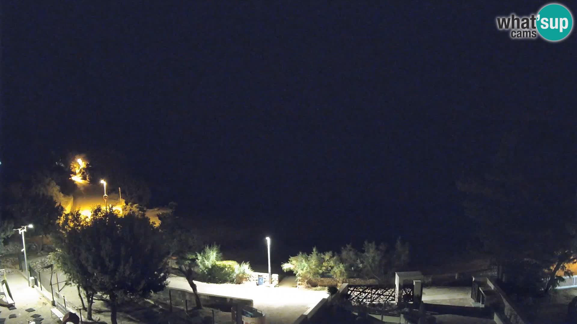 Webcam Plage Male Mandre – Vue en direct depuis l’île de Pag