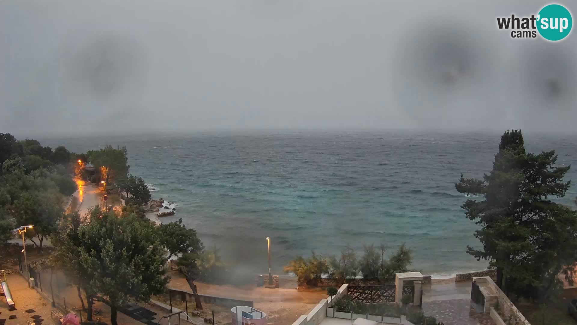 Webcam Plage Male Mandre – Vue en direct depuis l’île de Pag