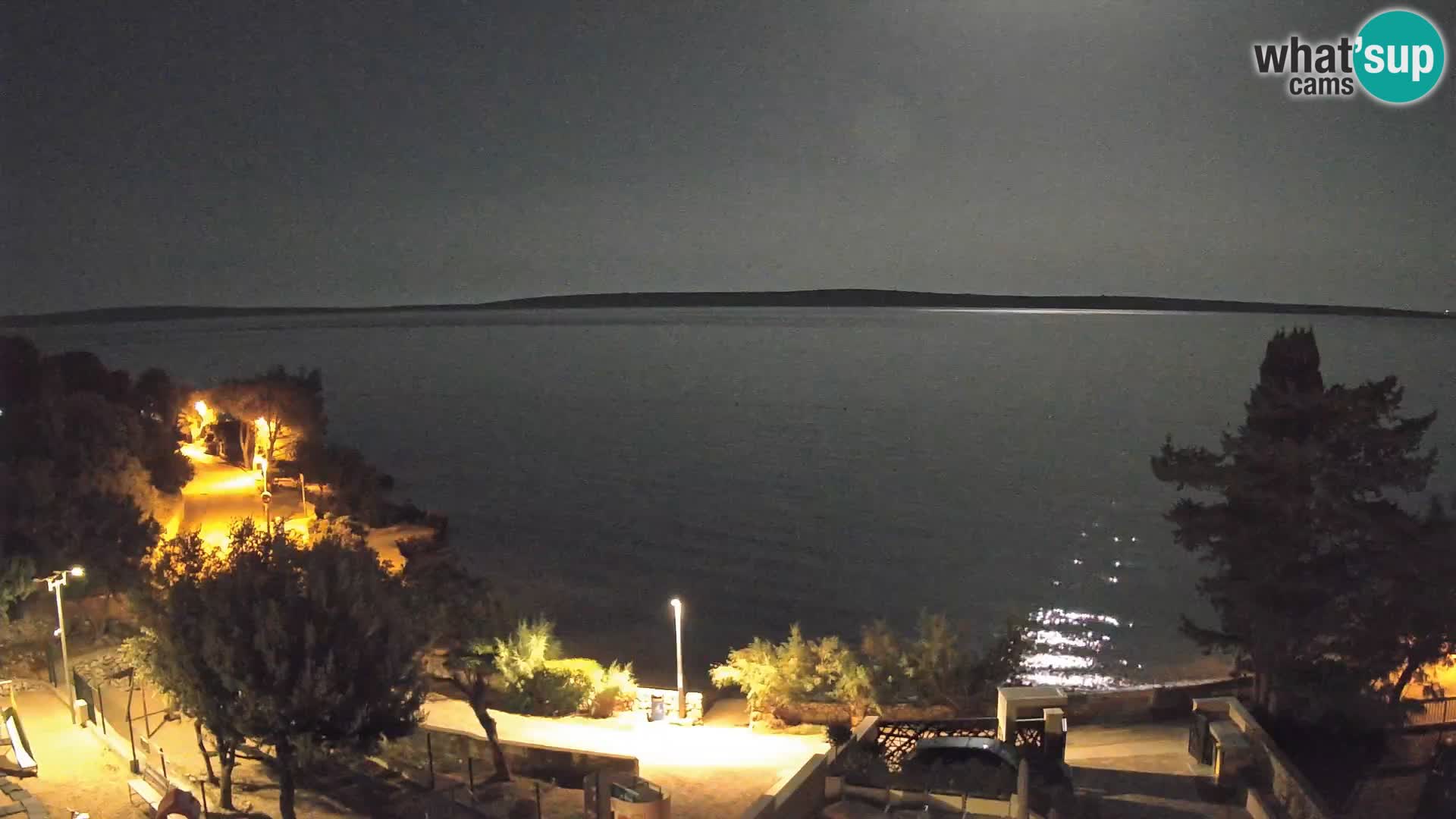 Webcam Strand Male Mandre – Liveblick von der Insel Pag