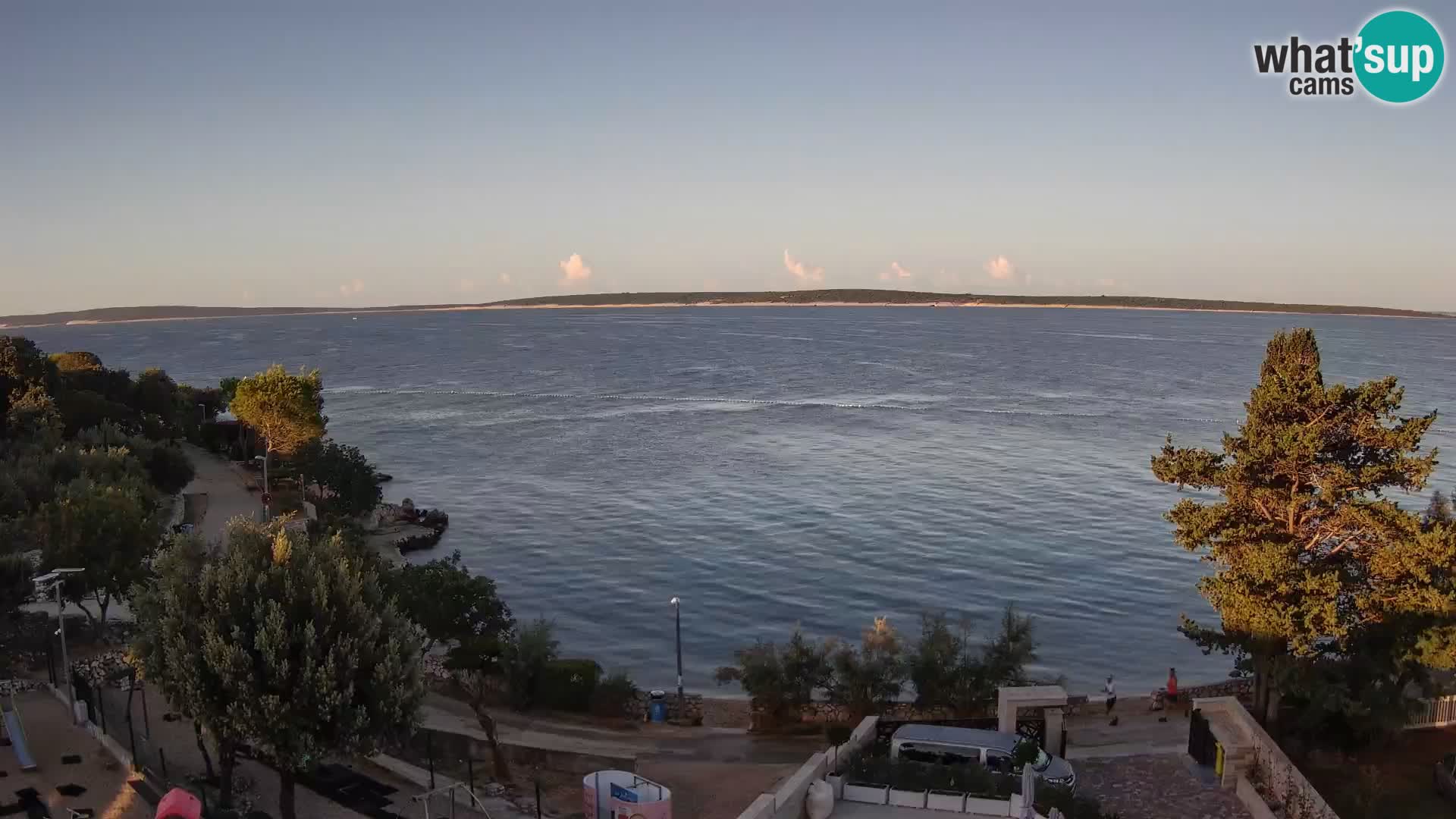 Webcam Plage Male Mandre – Vue en direct depuis l’île de Pag