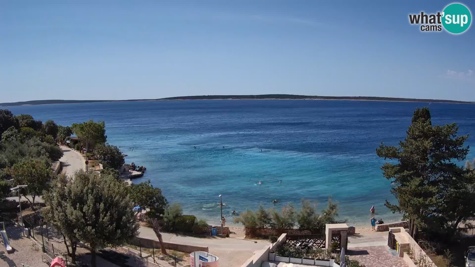 Webcam Plaža Male Mandre – Diretta dalla spiaggia sull’isola di Pag