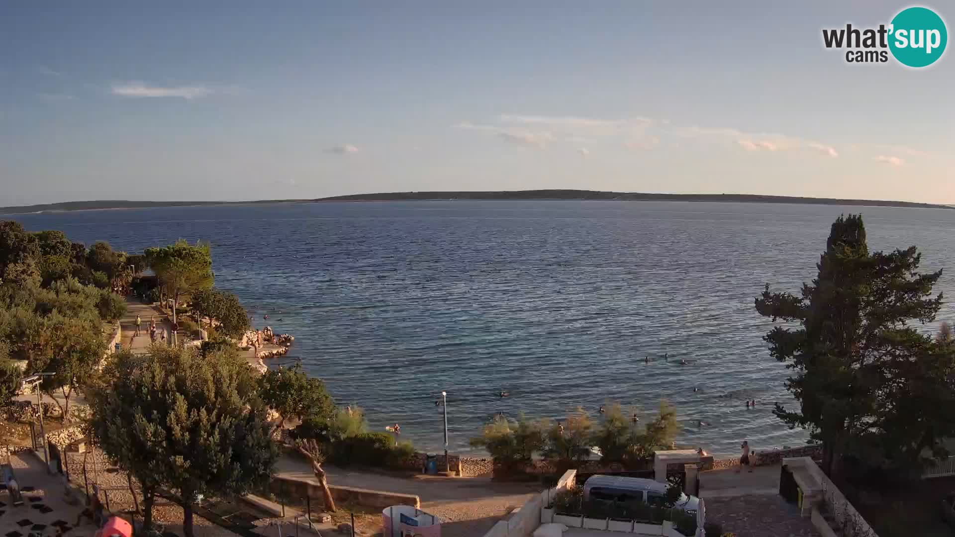 Webcam Strand Male Mandre – Liveblick von der Insel Pag