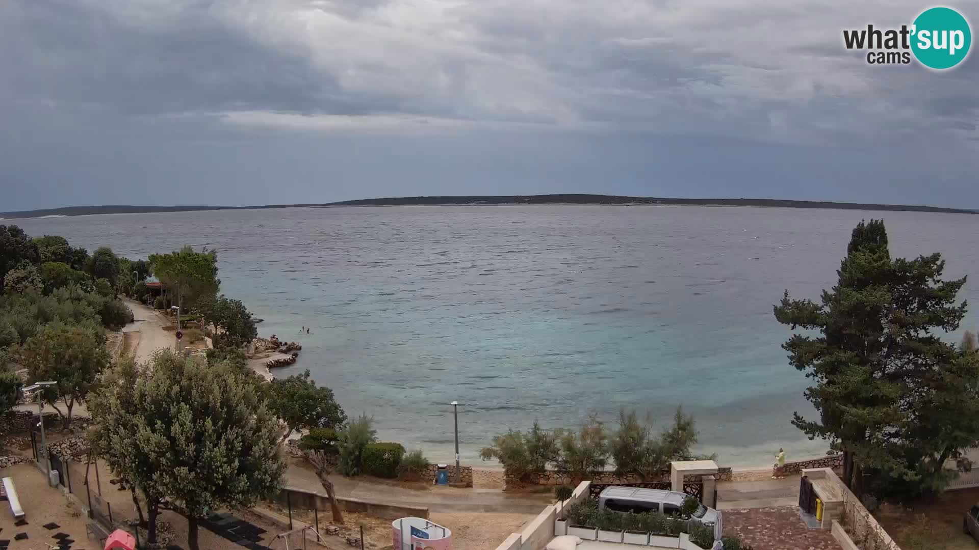 Webcam Strand Male Mandre – Liveblick von der Insel Pag