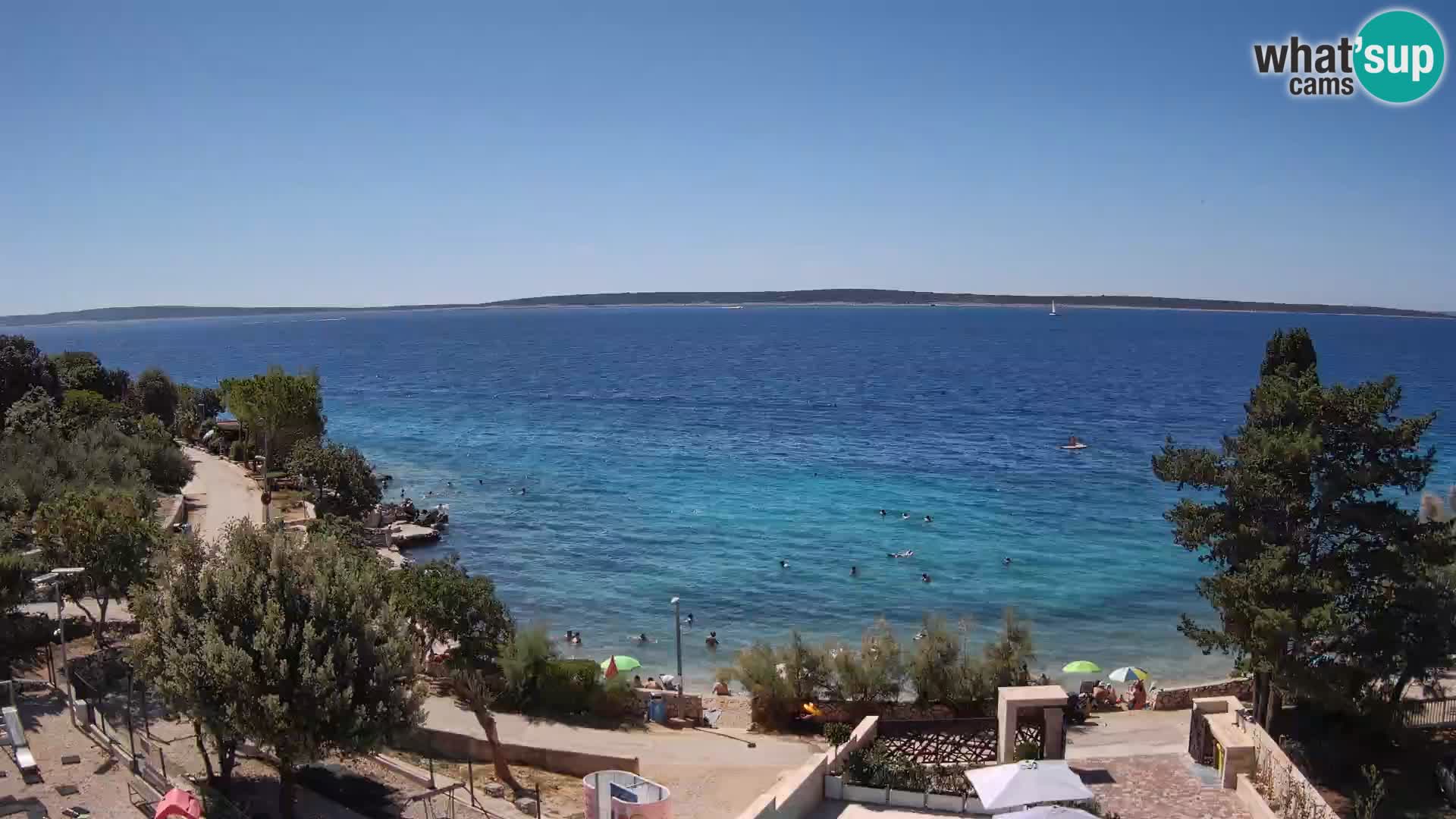 Webcam Strand Male Mandre – Liveblick von der Insel Pag