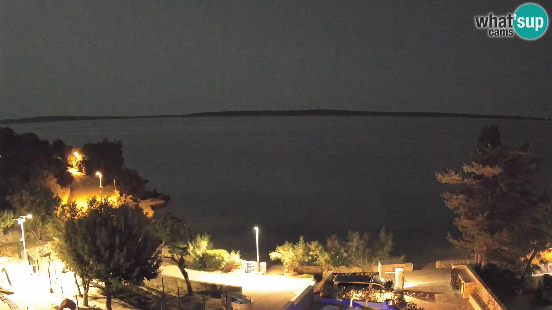 Webcam Plaža Male Mandre – Diretta dalla spiaggia sull’isola di Pag