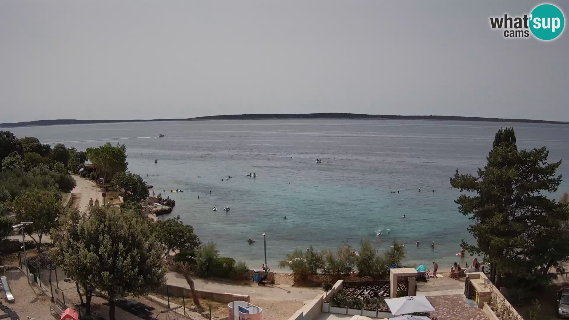 Webcam Strand Male Mandre – Liveblick von der Insel Pag