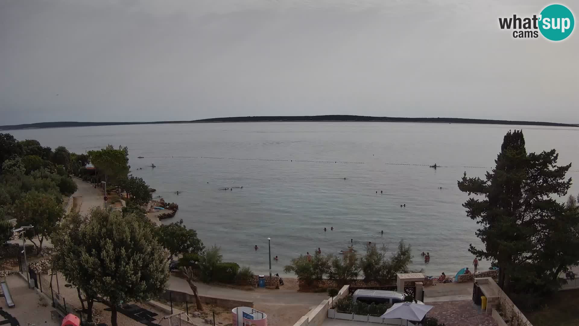 Webcam Plage Male Mandre – Vue en direct depuis l’île de Pag