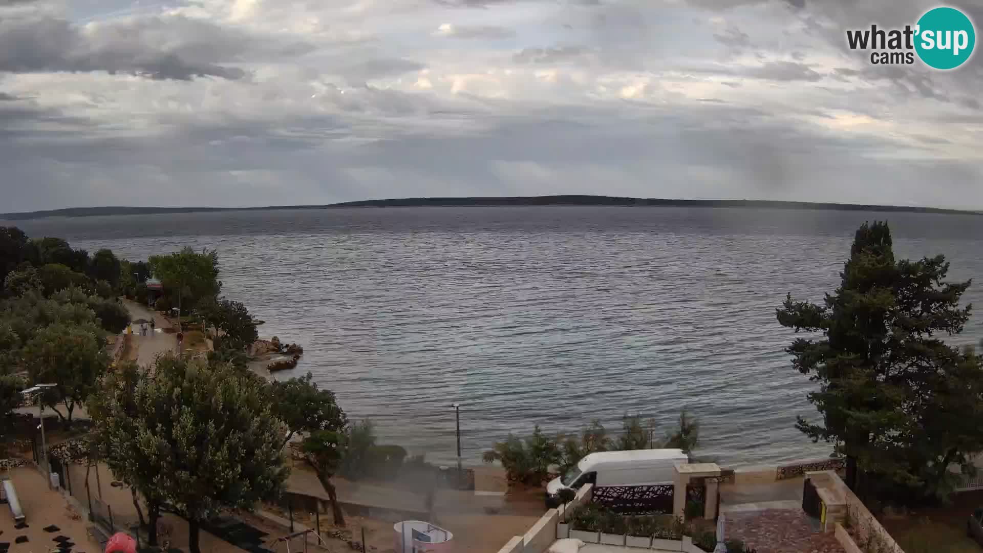 Web kamera Plaža Male Mandre – Pogled uživo s otoka Paga