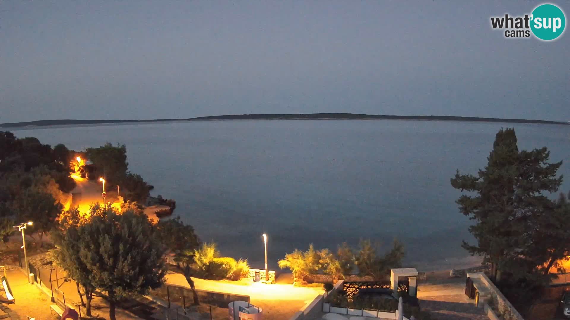 Webcam Plage Male Mandre – Vue en direct depuis l’île de Pag