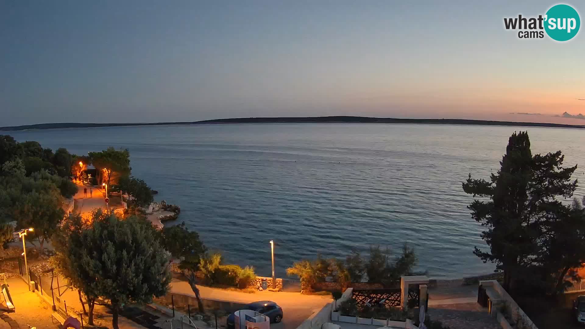 Webcam Strand Male Mandre – Liveblick von der Insel Pag