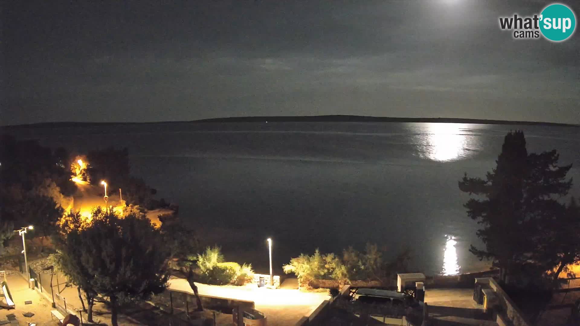 Webcam Strand Male Mandre – Liveblick von der Insel Pag