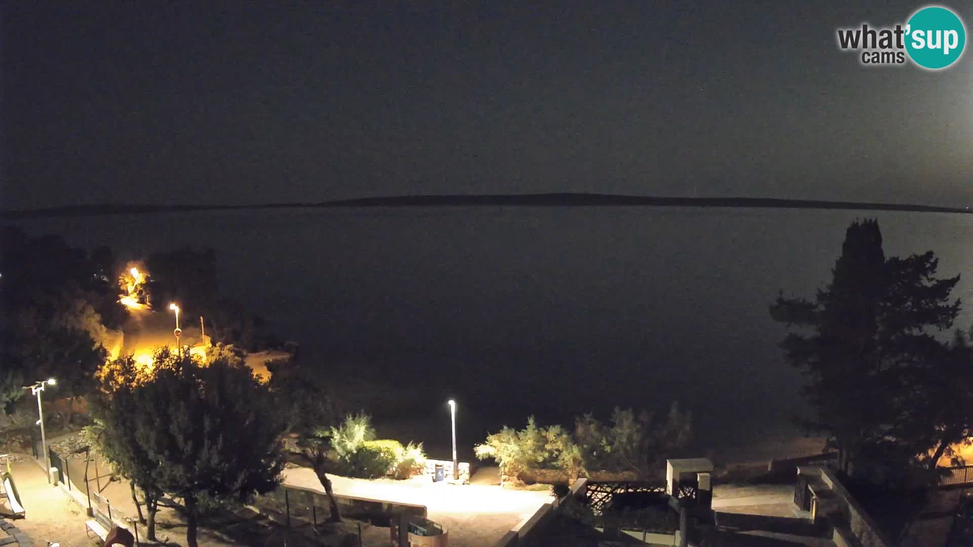 Webcam Plage Male Mandre – Vue en direct depuis l’île de Pag