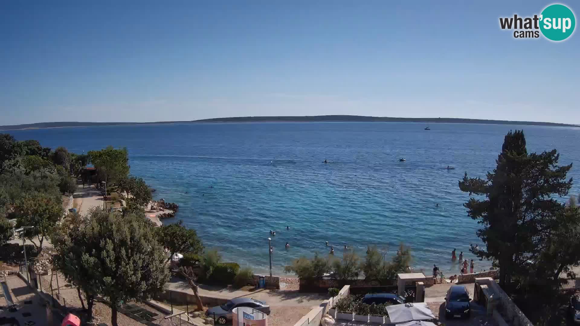 Webcam Strand Male Mandre – Liveblick von der Insel Pag
