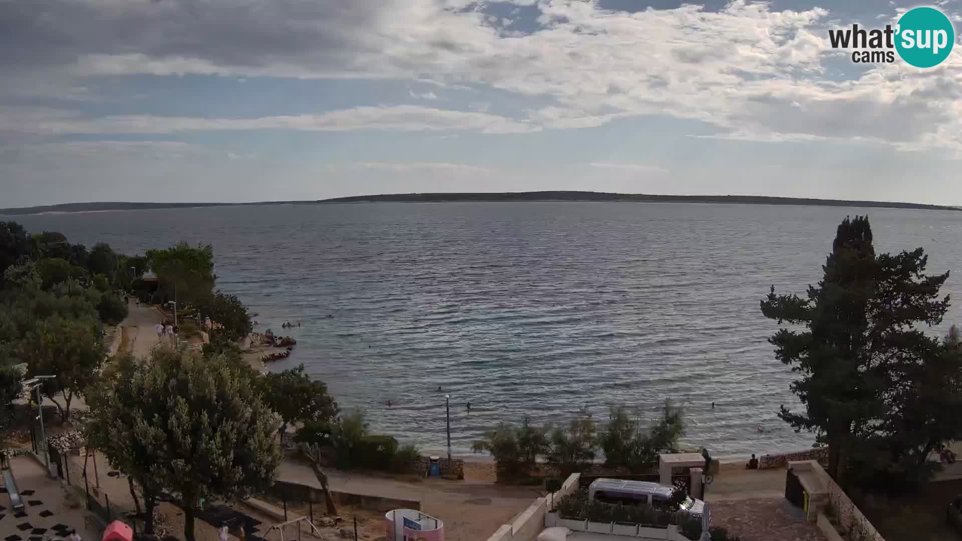 Webcam Strand Male Mandre – Liveblick von der Insel Pag