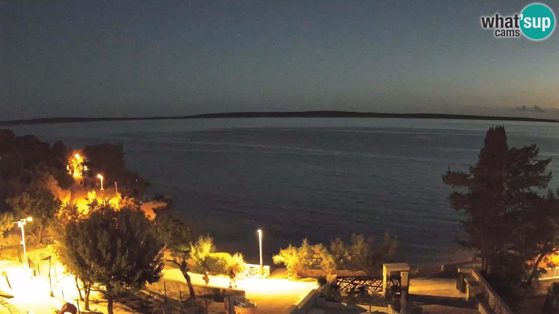 Webcam Plaža Male Mandre – Diretta dalla spiaggia sull’isola di Pag