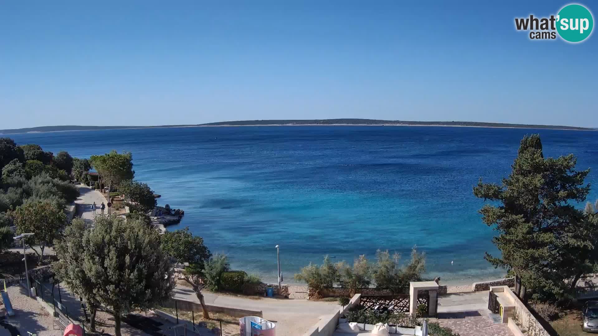 Webcam Strand Male Mandre – Liveblick von der Insel Pag