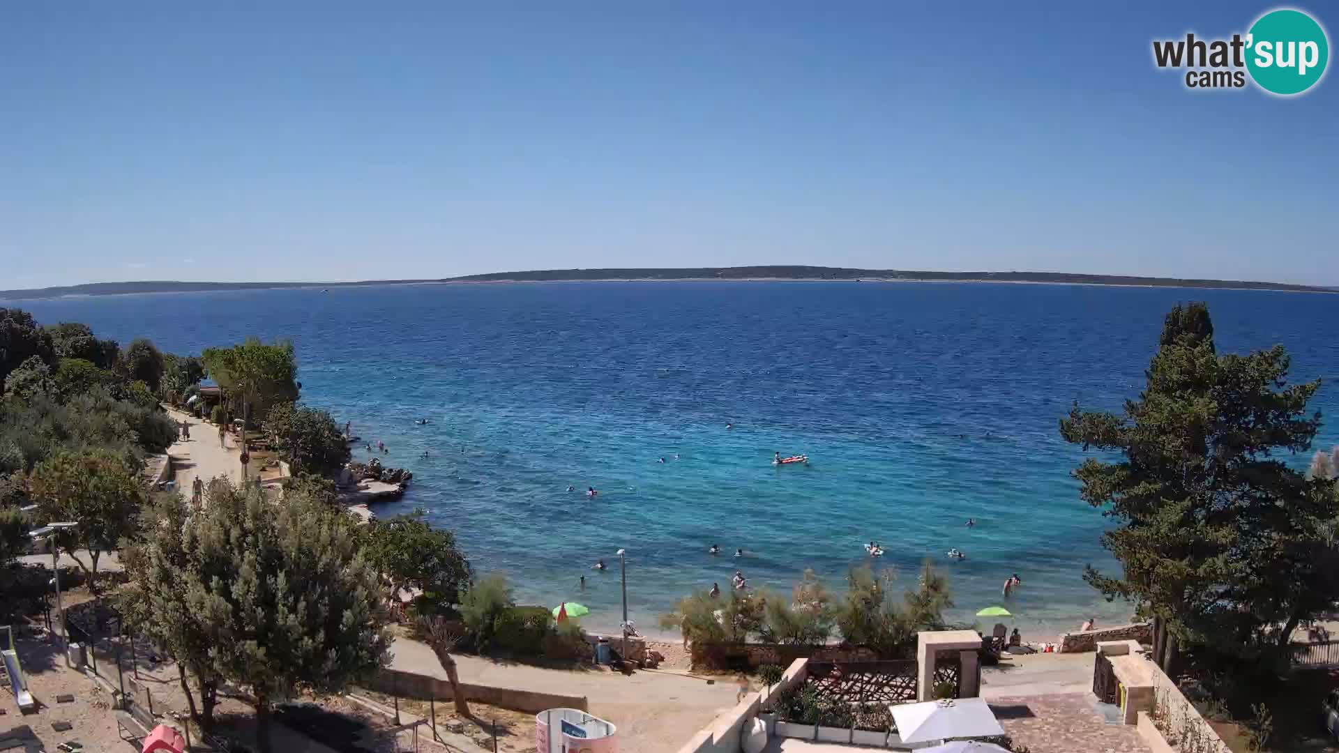 Webcam Plaža Male Mandre – Live View from Pag Island